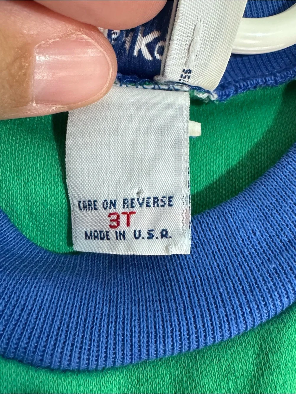 Vintage OshKosh Color Block Train Sweatshirt Toddler 3T USA Made